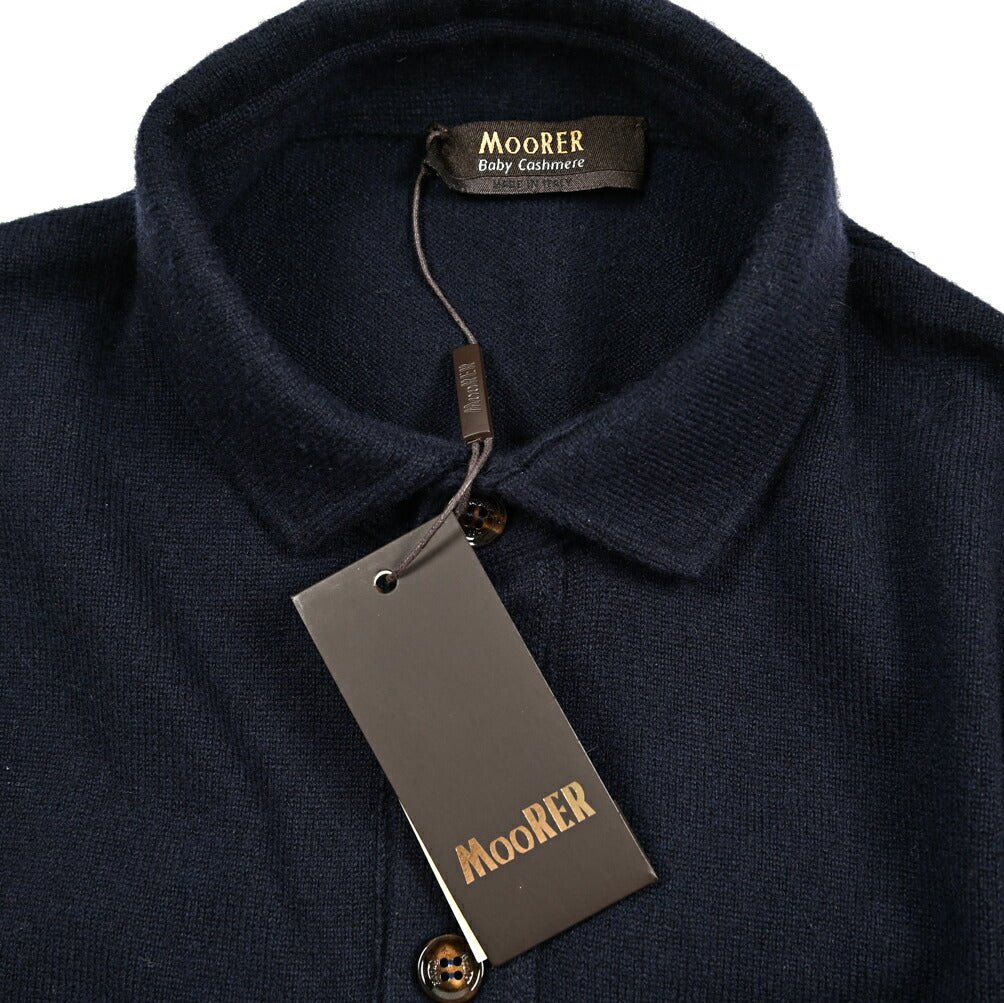 MOORER APRICALE - BC カシミヤ100% ニットポロセーター|418938 - 46|GUARDAROBA MILANO OFFICIAL STORE
