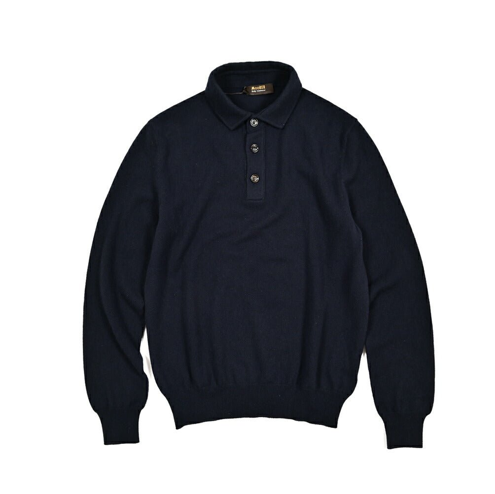 MOORER APRICALE - BC カシミヤ100% ニットポロセーター|418938 - 46|GUARDAROBA MILANO OFFICIAL STORE