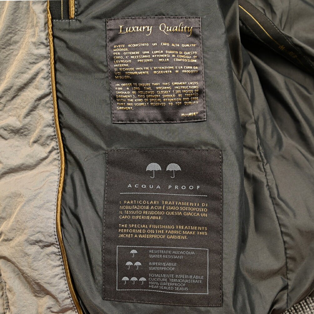 MOORER "BACCO 4DM" ナイロン100% ファーフード付きダウンジャケット / ACQUA PROOF (防水)|420343 - 46|GUARDAROBA MILANO OFFICIAL STORE
