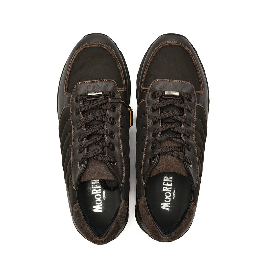 MOORER BALBO - NPP レザーコンビネーションスニーカー|420269|GUARDAROBA MILANO OFFICIAL STORE