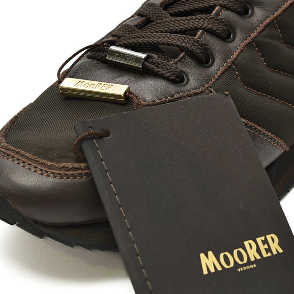 MOORER BALBO - NPP レザーコンビネーションスニーカー|420269|GUARDAROBA MILANO OFFICIAL STORE