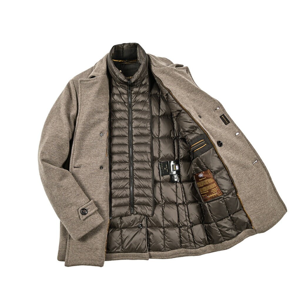 MOORER "BOLGI - MRW" カシミヤ混ウール 6BダブルダウンPコート|417784|GUARDAROBA MILANO OFFICIAL STORE