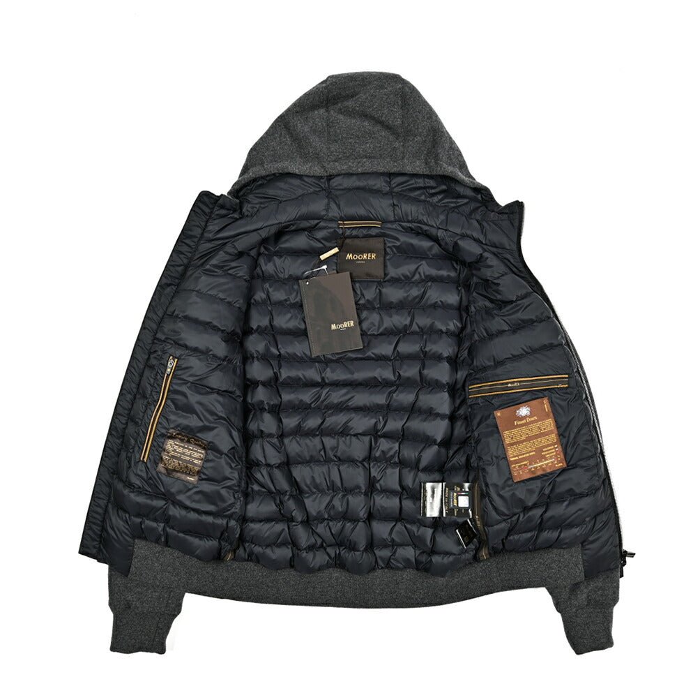 MOORER "BRINGO - MRW" カシミヤ混ウール ニットダウンパーカー|417808|GUARDAROBA MILANO OFFICIAL STORE