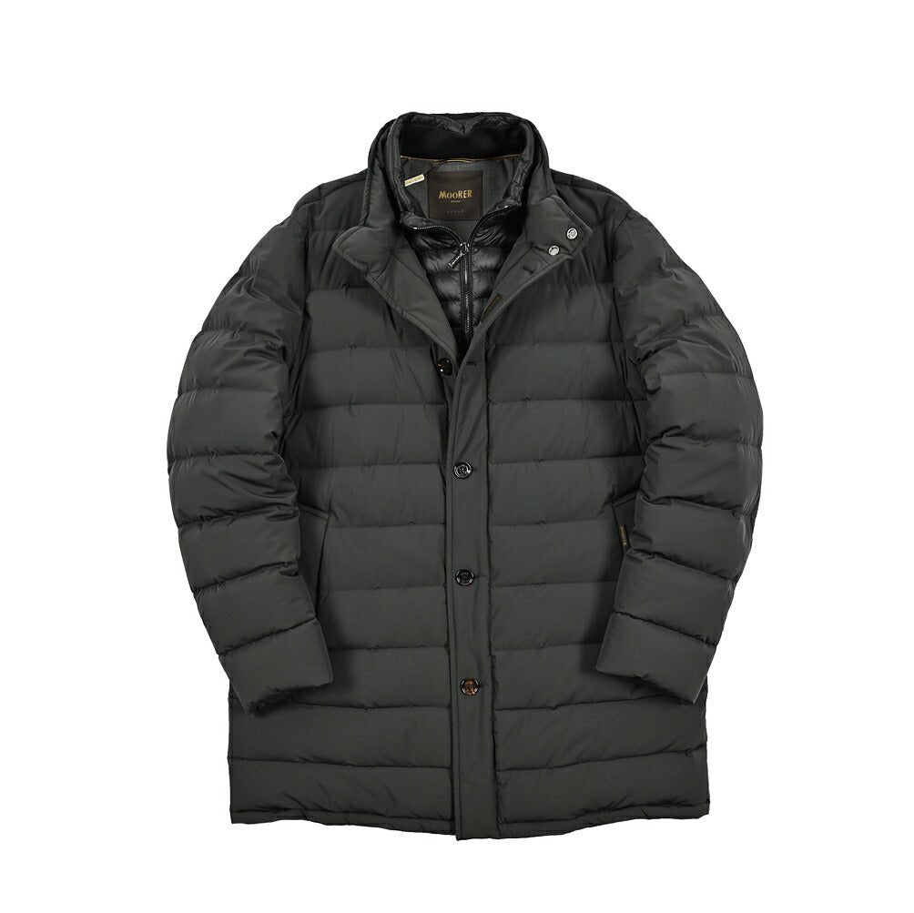 MOORER "CALEGARI - KN" ストレッチナイロン スタンドカラーダウンコート (着脱可能ライナー付き) / ACQUA RESISTANT(撥水)|418018|GUARDAROBA MILANO OFFICIAL STORE