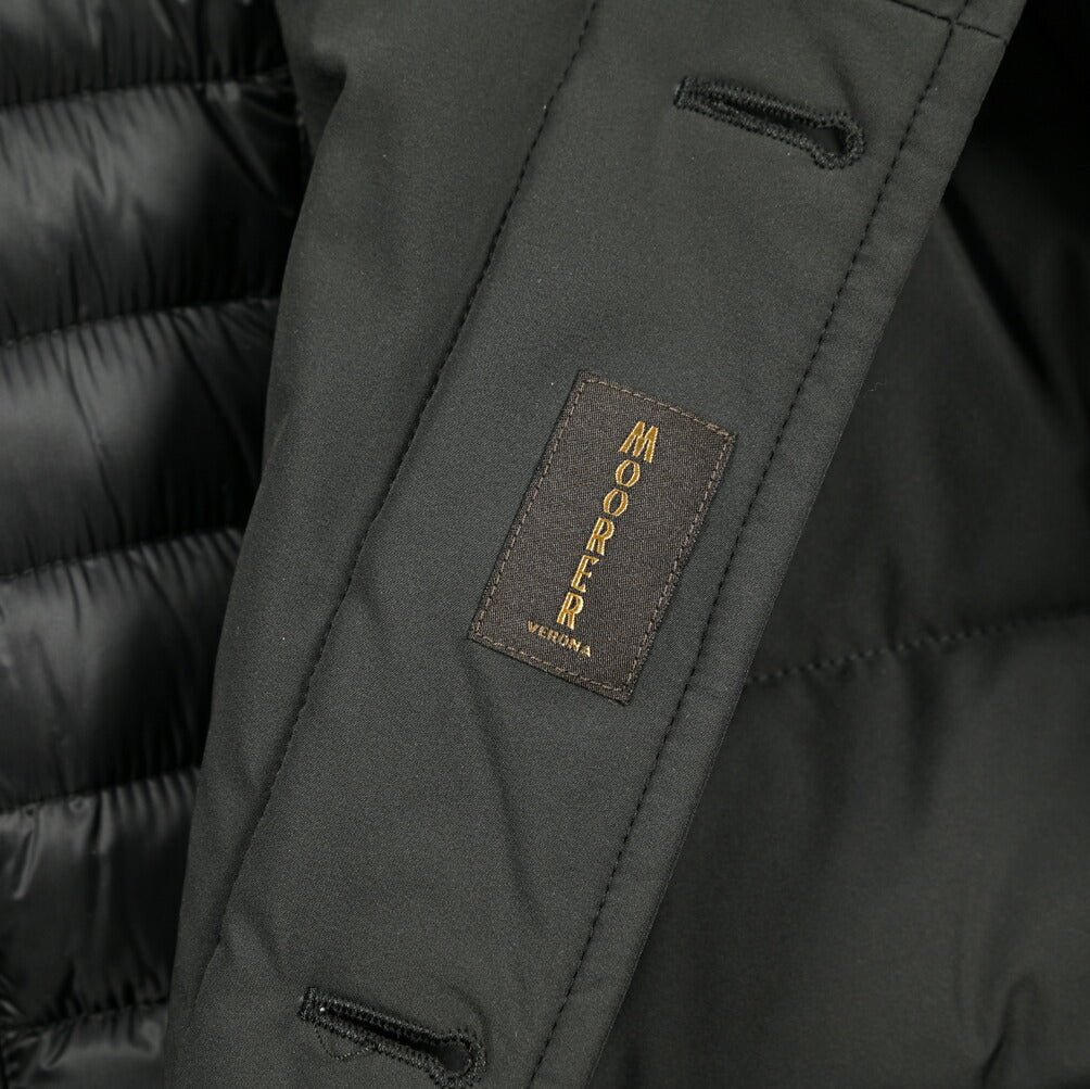 MOORER "CALEGARI - KN" ストレッチナイロン スタンドカラーダウンコート (着脱可能ライナー付き) / ACQUA RESISTANT(撥水)|418018|GUARDAROBA MILANO OFFICIAL STORE
