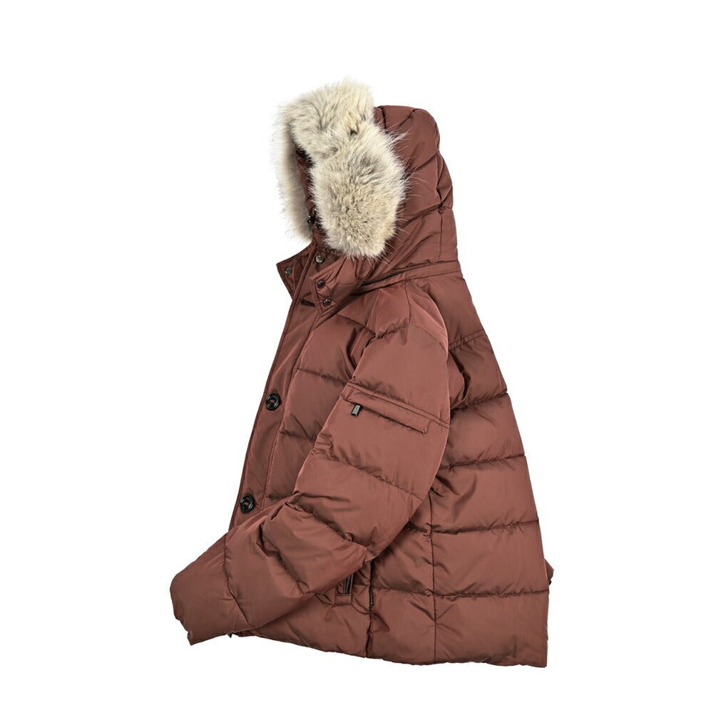 MOORER "CASATI - KM" ポリエステル100% ファーフード付きダウンジャケット|420495|GUARDAROBA MILANO OFFICIAL STORE