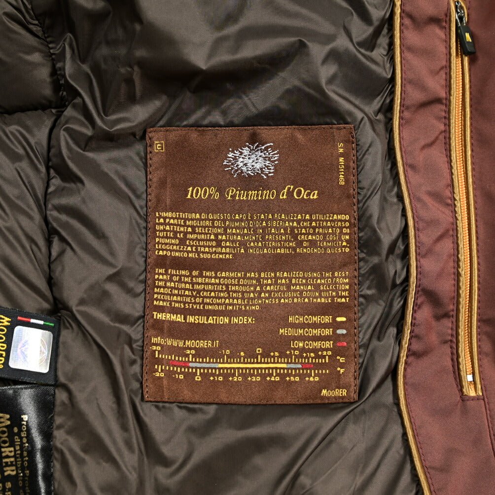 MOORER "CASATI - KM" ポリエステル100% ファーフード付きダウンジャケット|420495|GUARDAROBA MILANO OFFICIAL STORE