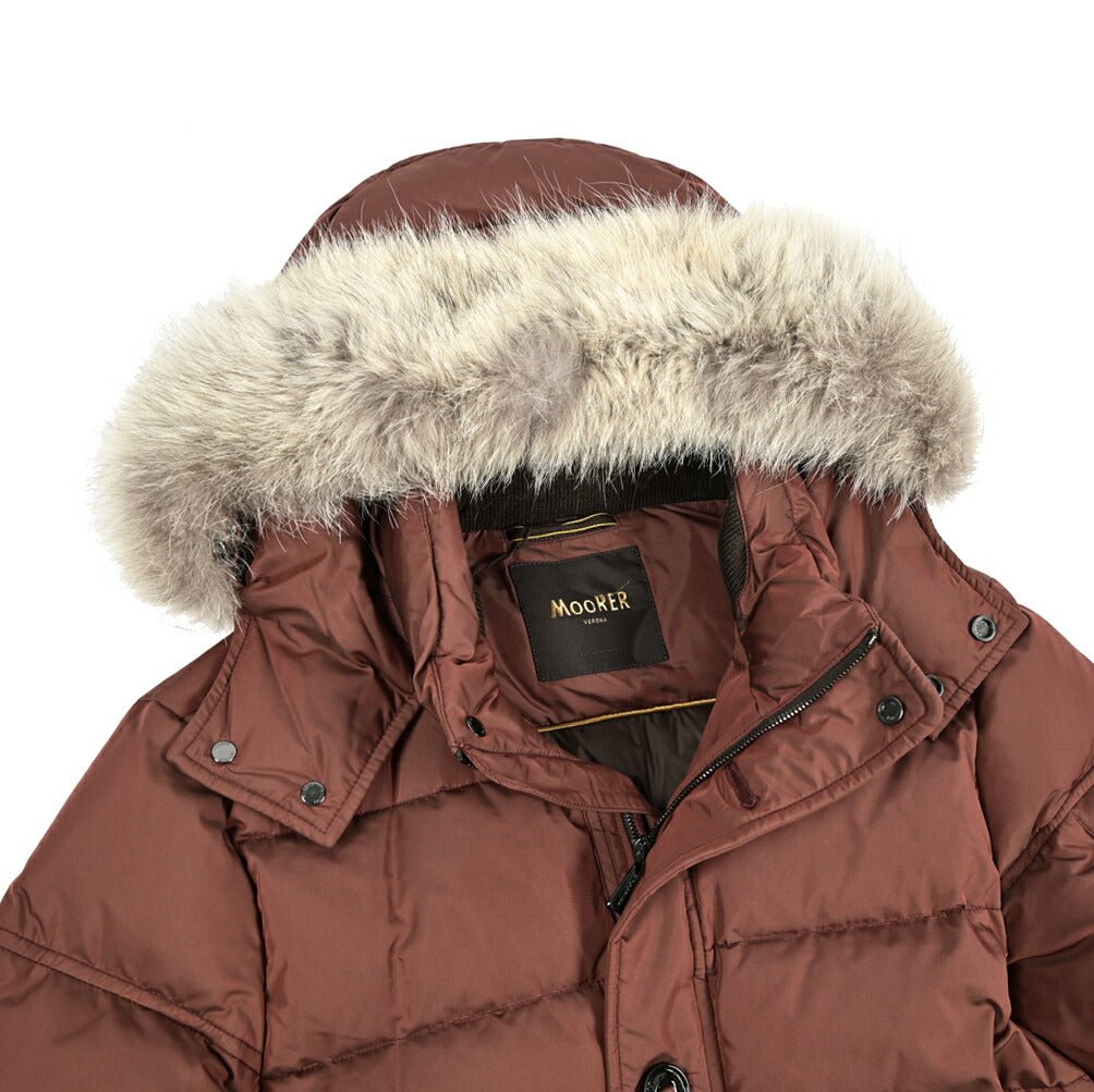 MOORER "CASATI - KM" ポリエステル100% ファーフード付きダウンジャケット|420495|GUARDAROBA MILANO OFFICIAL STORE