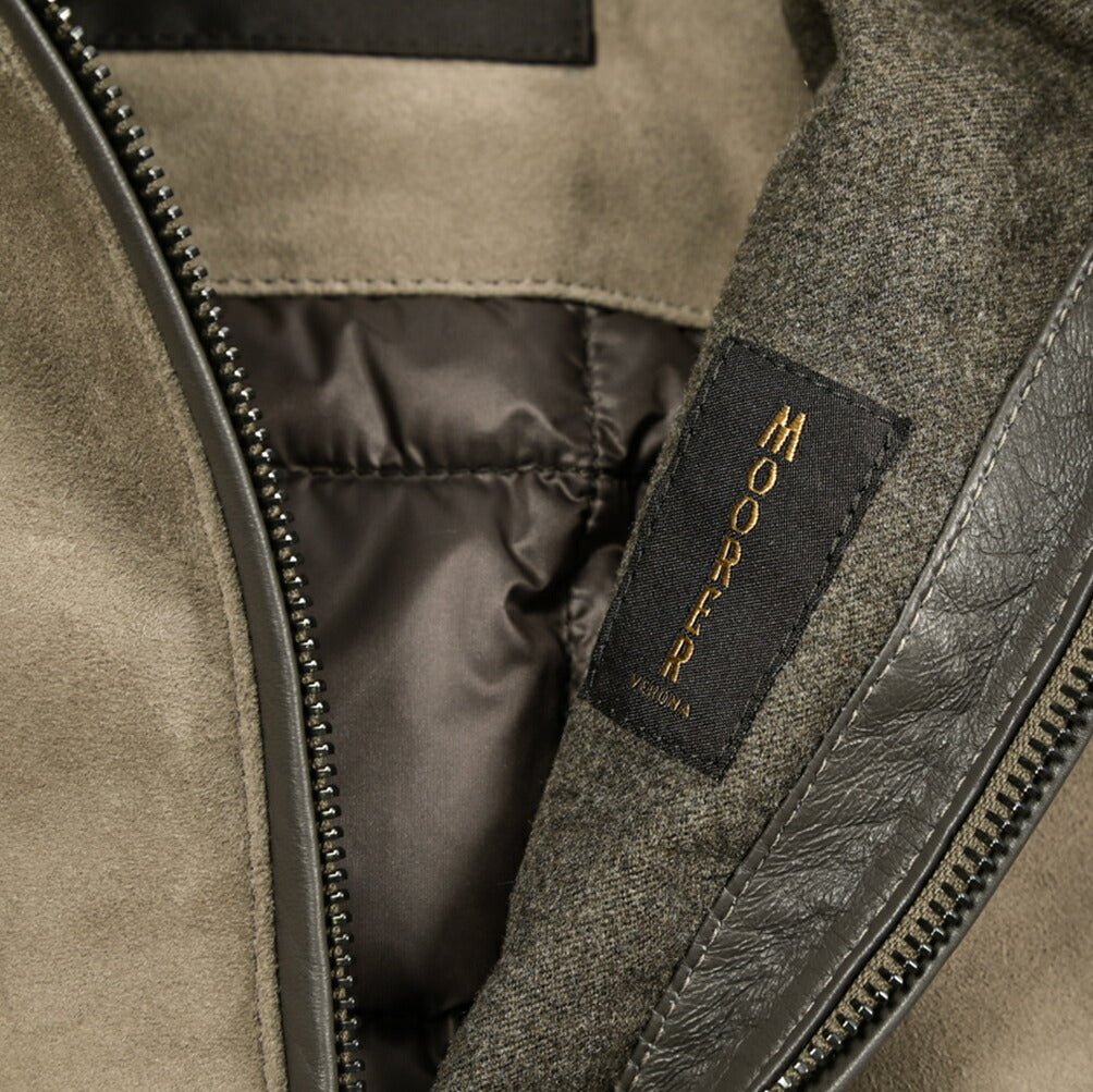 MOORER "CELOTTI - UR" スエードレザーダウンジャケット|420321|GUARDAROBA MILANO OFFICIAL STORE