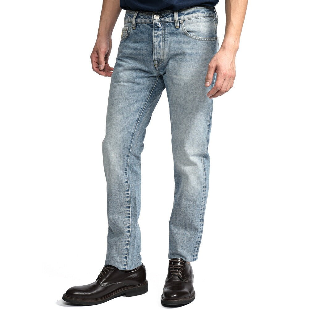 MOORER "CREDI - DF7301" コットン100%デニム スリムジーンズ|437046-30|GUARDAROBA MILANO OFFICIAL STORE