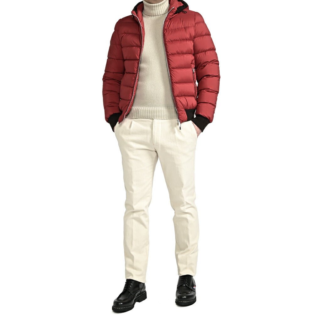 MOORER "DEPISIS - S3" ストレッチナイロン ダウンジャケットフーディー / ACQUA RESISTANT(撥水)|418252 - 44|GUARDAROBA MILANO OFFICIAL STORE