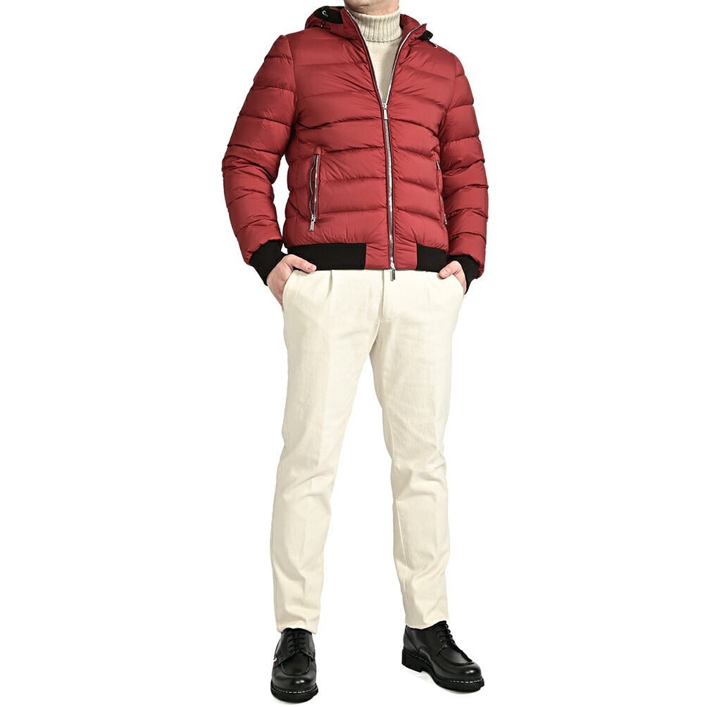 MOORER "DEPISIS - S3" ストレッチナイロン ダウンジャケットフーディー / ACQUA RESISTANT(撥水)|418252 - 44|GUARDAROBA MILANO OFFICIAL STORE