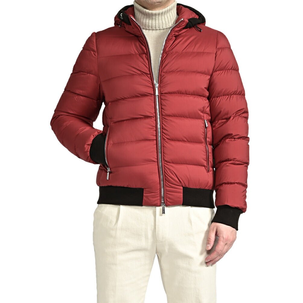 MOORER "DEPISIS - S3" ストレッチナイロン ダウンジャケットフーディー / ACQUA RESISTANT(撥水)|418252 - 44|GUARDAROBA MILANO OFFICIAL STORE