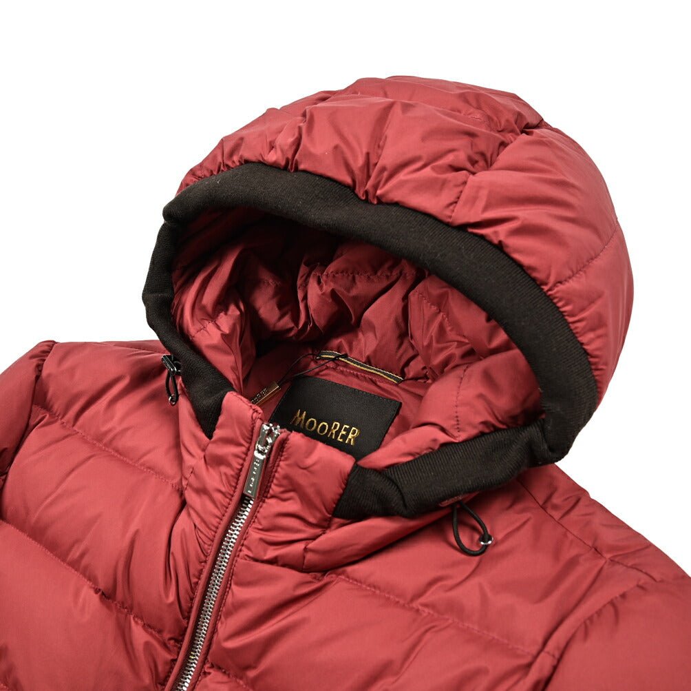 MOORER "DEPISIS - S3" ストレッチナイロン ダウンジャケットフーディー / ACQUA RESISTANT(撥水)|418252 - 44|GUARDAROBA MILANO OFFICIAL STORE