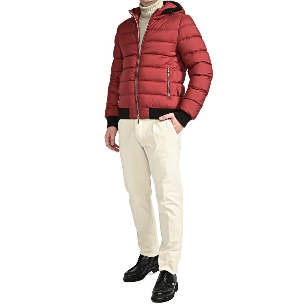MOORER "DEPISIS - S3" ストレッチナイロン ダウンジャケットフーディー / ACQUA RESISTANT(撥水)|418252 - 44|GUARDAROBA MILANO OFFICIAL STORE