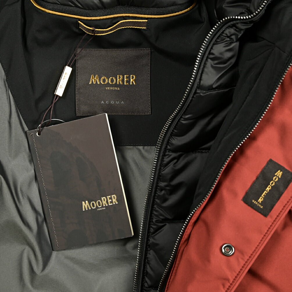 MOORER "ERENIO - SKT" ポリエステル100% ダウンジャケットフーディー (着脱可能ライナー付き) / ACQUA PROOF (防水)|417825 - 48|GUARDAROBA MILANO OFFICIAL STORE