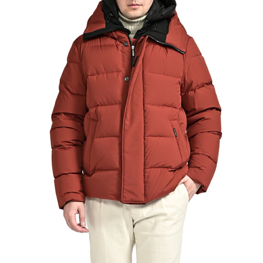 MOORER "ERENIO - SKT" ポリエステル100% ダウンジャケットフーディー (着脱可能ライナー付き) / ACQUA PROOF (防水)|417825 - 48|GUARDAROBA MILANO OFFICIAL STORE