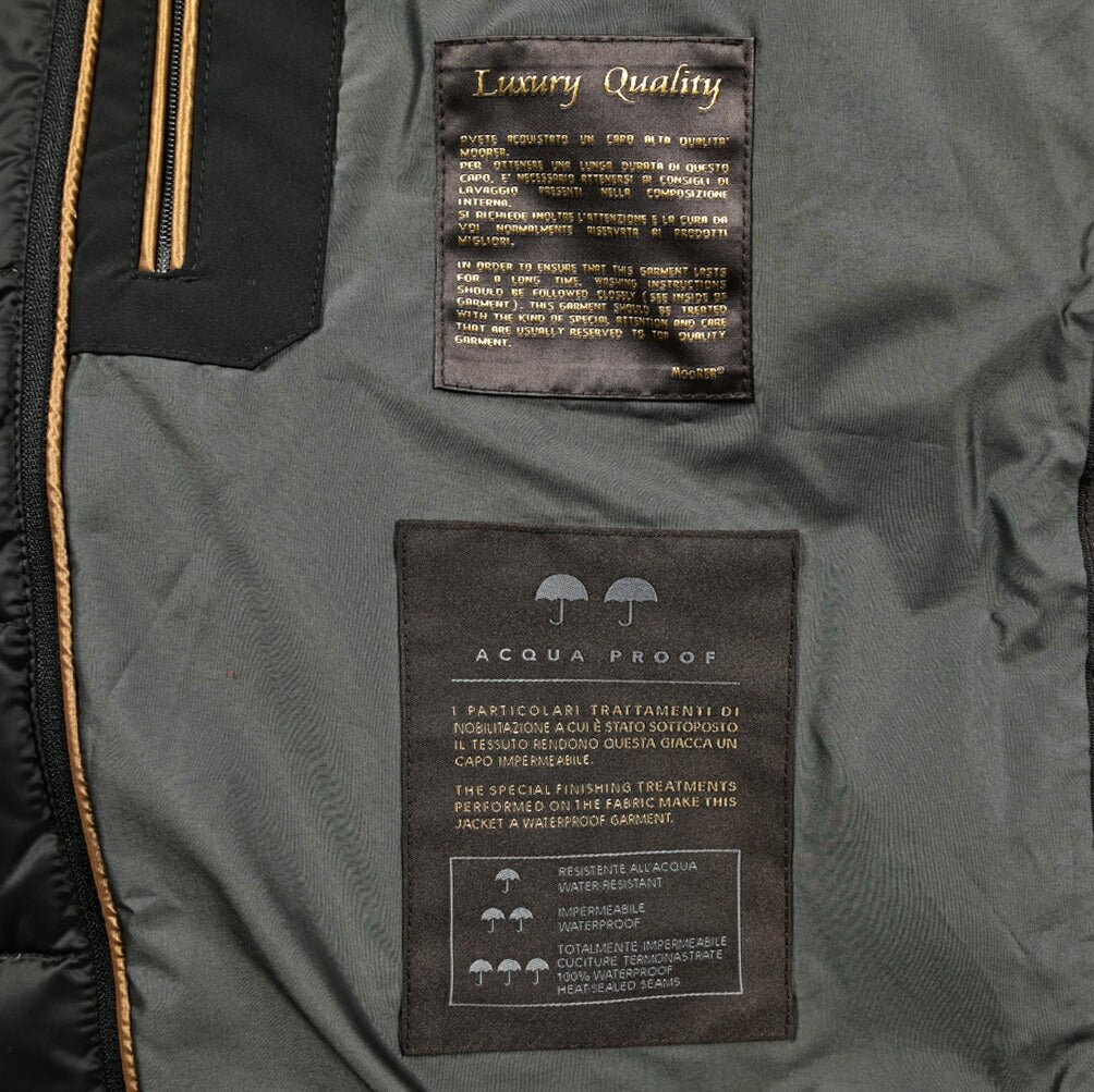 MOORER "ERENIO - SKT" ポリエステル100% ダウンジャケットフーディー / ACQUA PROOF (防水)|417829|GUARDAROBA MILANO OFFICIAL STORE