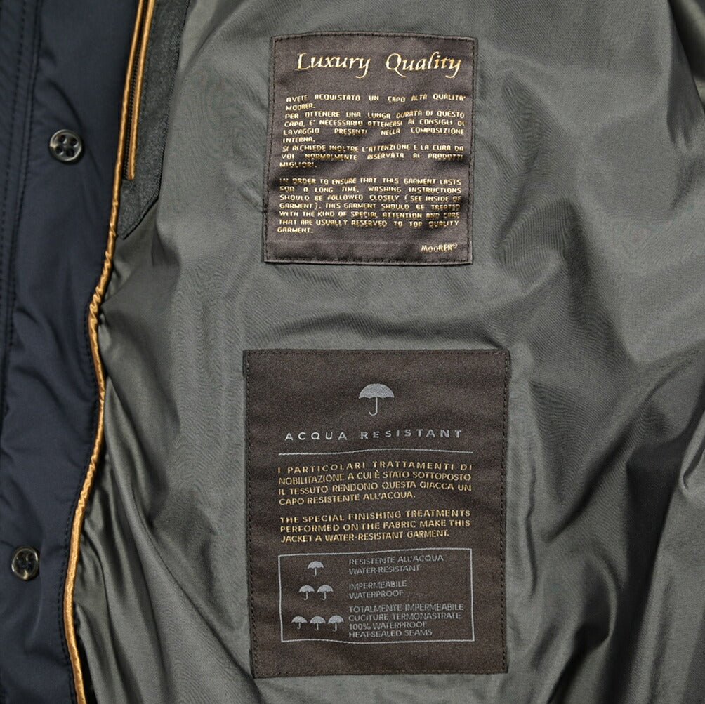 MOORER "FALERI - TRT" ポリエステル100% キルティング中綿ブルゾン / ACQUA RESISTANT(撥水)|418075 - 60|GUARDAROBA MILANO OFFICIAL STORE