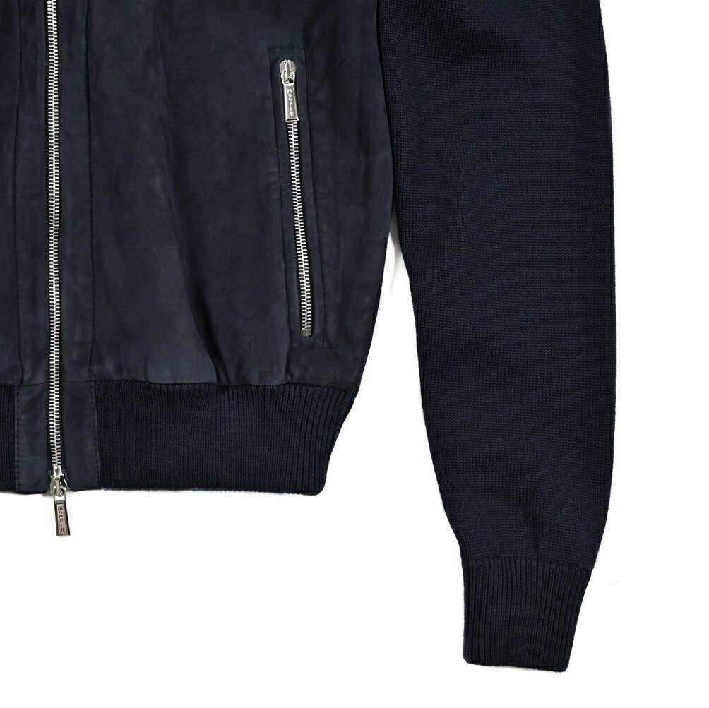 SALE|MOORER FRANS - URM 異素材コンビ ダブルジップニットパーカー|418086 - 48|GUARDAROBA MILANO OFFICIAL STORE