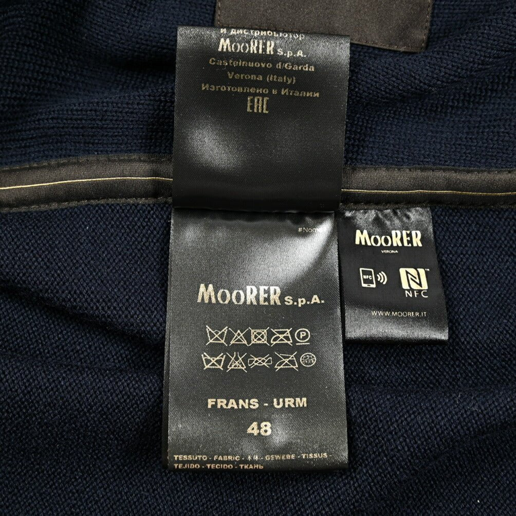 SALE|MOORER FRANS - URM 異素材コンビ ダブルジップニットパーカー|418086 - 48|GUARDAROBA MILANO OFFICIAL STORE