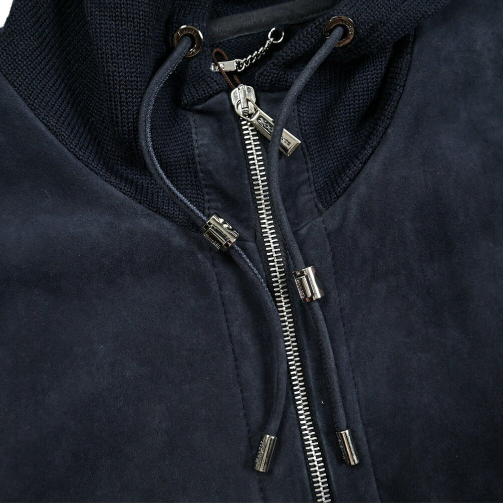 SALE|MOORER FRANS - URM 異素材コンビ ダブルジップニットパーカー|418086 - 48|GUARDAROBA MILANO OFFICIAL STORE