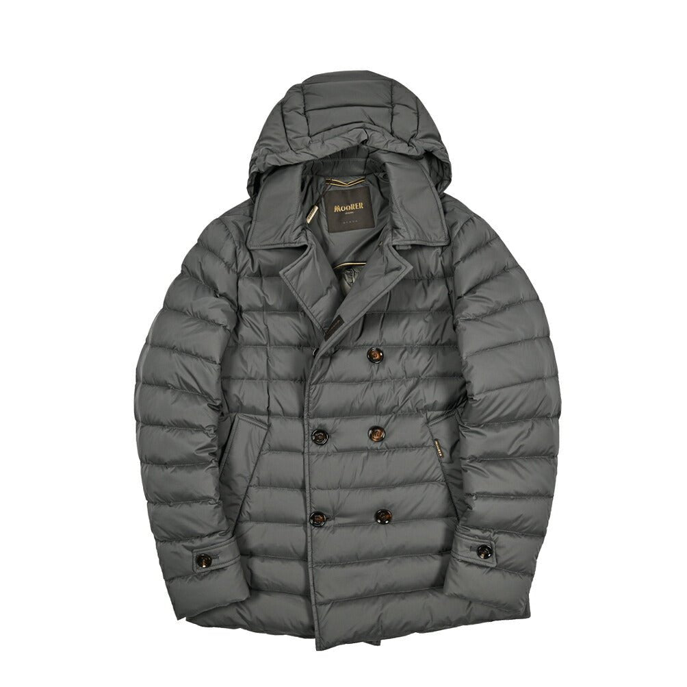 MOORER "FRED - CAP - S3" ストレッチナイロン ダブルブレストライトダウンジャケット / ACQUA RESISTANT(撥水)|417785 - 46|GUARDAROBA MILANO OFFICIAL STORE