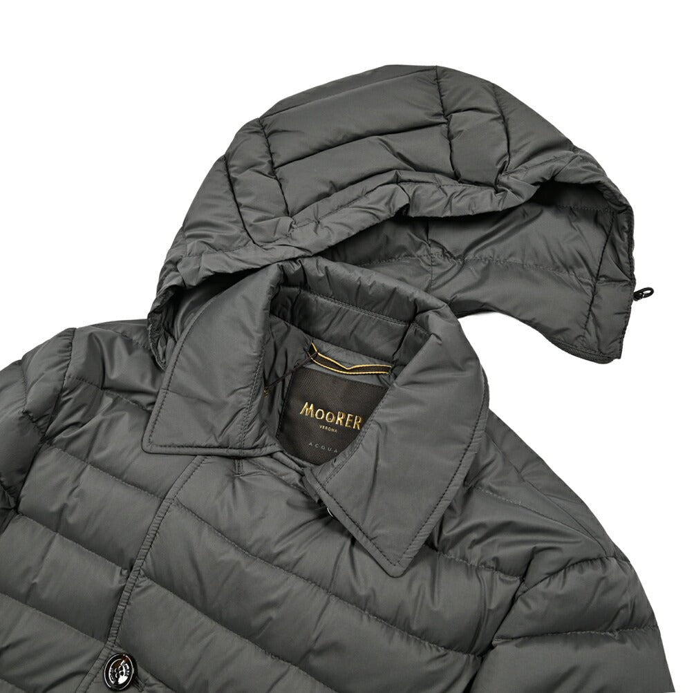 MOORER "FRED - CAP - S3" ストレッチナイロン ダブルブレストライトダウンジャケット / ACQUA RESISTANT(撥水)|417785 - 46|GUARDAROBA MILANO OFFICIAL STORE