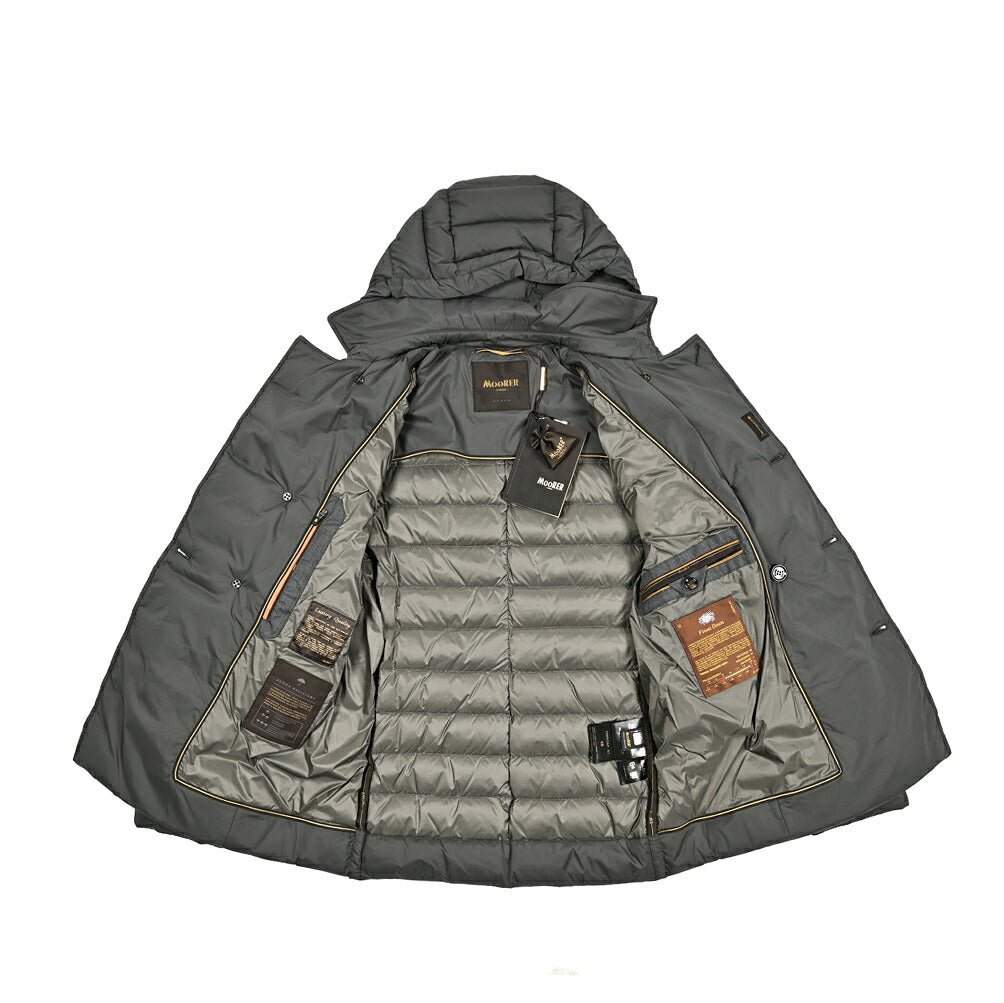 MOORER "FRED - CAP - S3" ストレッチナイロン ダブルブレストライトダウンジャケット / ACQUA RESISTANT(撥水)|417785 - 46|GUARDAROBA MILANO OFFICIAL STORE
