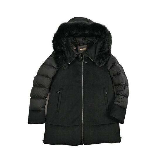 《レディース》MOORER "FRESIA - LE" カシミヤ混ウール ファーフード付きダウンコート|420421|GUARDAROBA MILANO OFFICIAL STORE