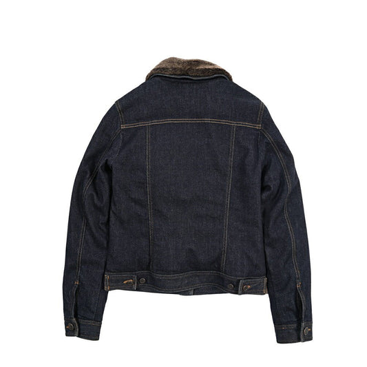 MOORER GAELLE-FUR-49W デニムダウンジャケット エコファー アウター コットン カシミヤ ストレッチ ネイビー ネイビー(BLU) 38 | GUARDAROBA MILANO OFFICIAL STORE