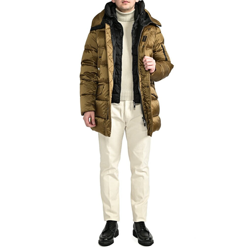 MOORER "GRIMA - SH" ナイロン100% ダウンコートフーディー / ACQUA RESISTANT(撥水)|417794 - 48|GUARDAROBA MILANO OFFICIAL STORE
