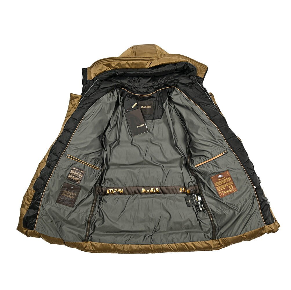 MOORER "GRIMA - SH" ナイロン100% ダウンコートフーディー / ACQUA RESISTANT(撥水)|417794 - 48|GUARDAROBA MILANO OFFICIAL STORE