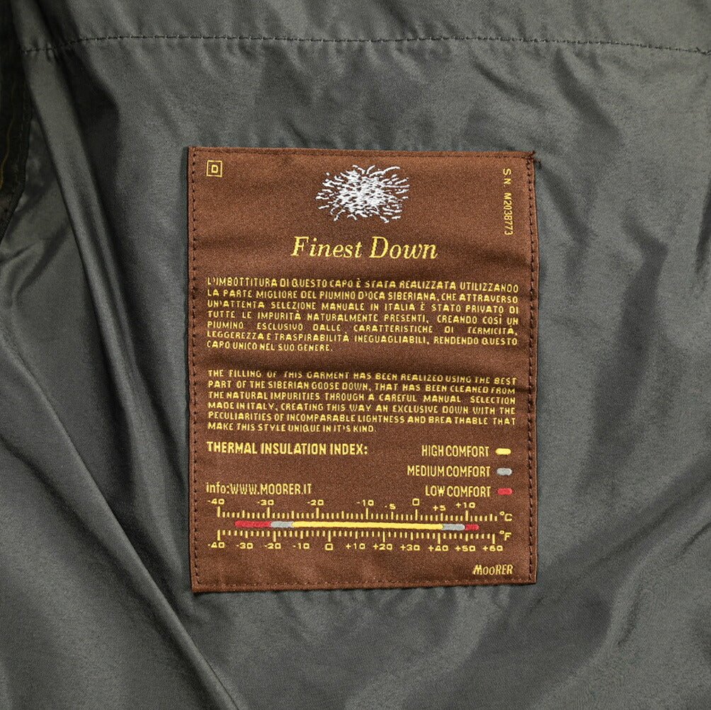 MOORER "GRIMA - SH" ナイロン100% ダウンコートフーディー / ACQUA RESISTANT(撥水)|417794 - 48|GUARDAROBA MILANO OFFICIAL STORE