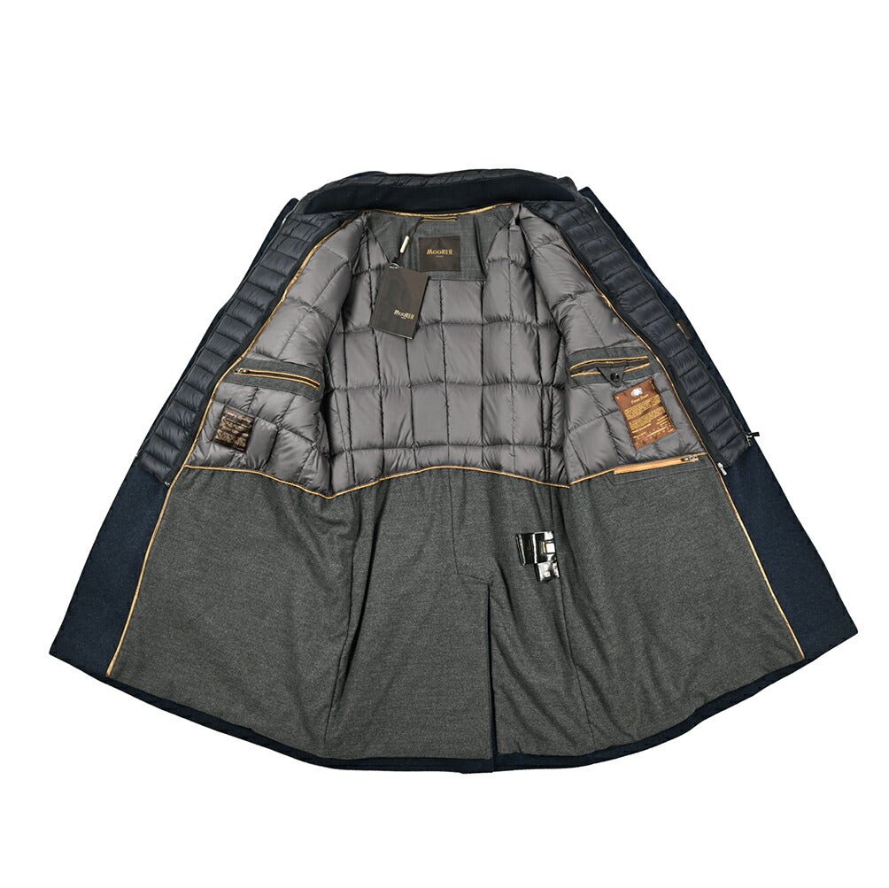 MOORER "HARRIS - LE" カシミヤ混ウール 3Bシングルダウンチェスターコート (着脱可能ライナー付き)|417787|GUARDAROBA MILANO OFFICIAL STORE