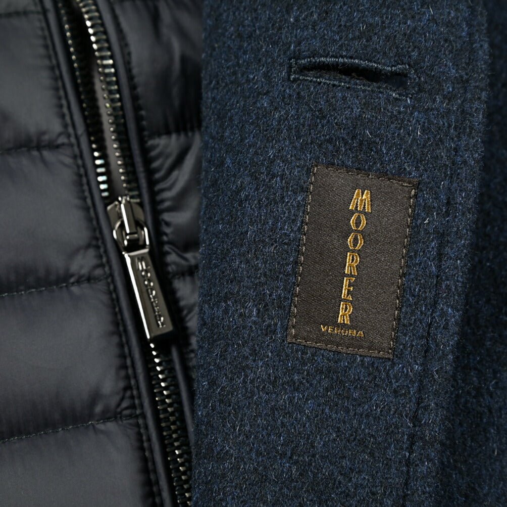 MOORER "HARRIS - LE" カシミヤ混ウール 3Bシングルダウンチェスターコート (着脱可能ライナー付き)|417787|GUARDAROBA MILANO OFFICIAL STORE