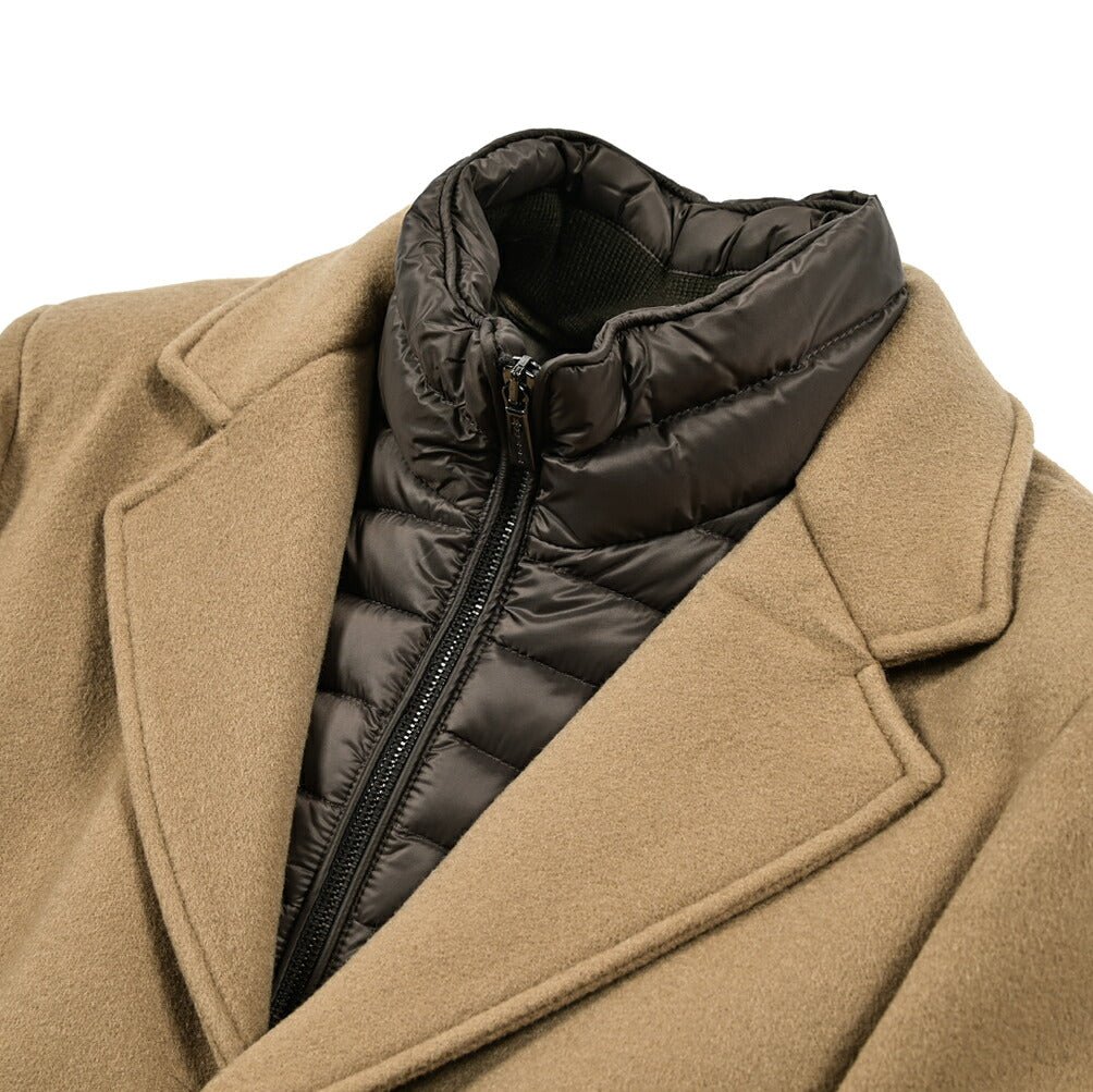 MOORER "HARRIS - LE" カシミヤ混ウール 3Bシングルダウンチェスターコート (着脱可能ライナー付き)|417788|GUARDAROBA MILANO OFFICIAL STORE