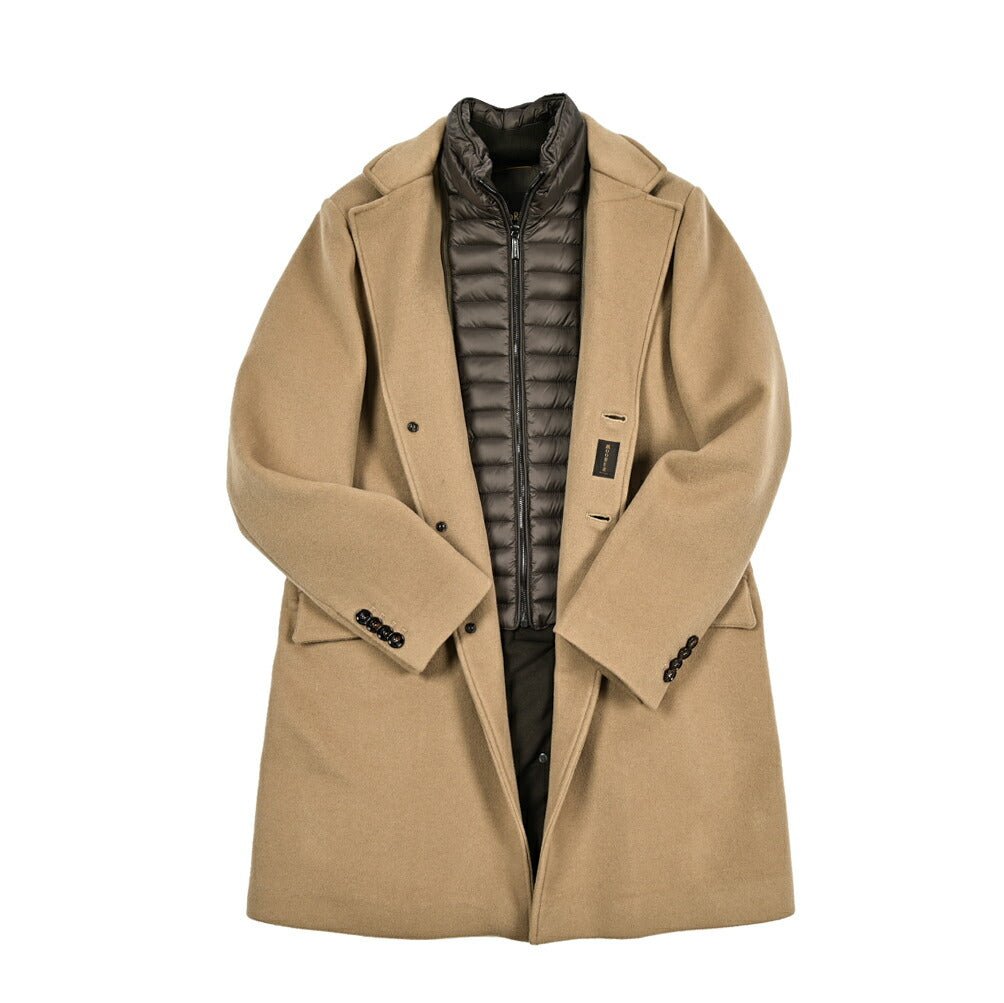 MOORER "HARRIS - LE" カシミヤ混ウール 3Bシングルダウンチェスターコート (着脱可能ライナー付き)|417788|GUARDAROBA MILANO OFFICIAL STORE