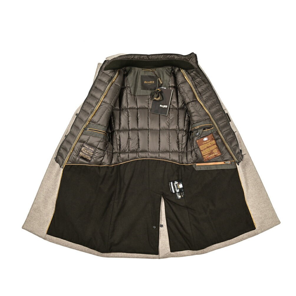 MOORER "HARRIS - LE" カシミヤ混ウール 3Bシングルダウンチェスターコート (着脱可能ライナー付き)|417790|GUARDAROBA MILANO OFFICIAL STORE