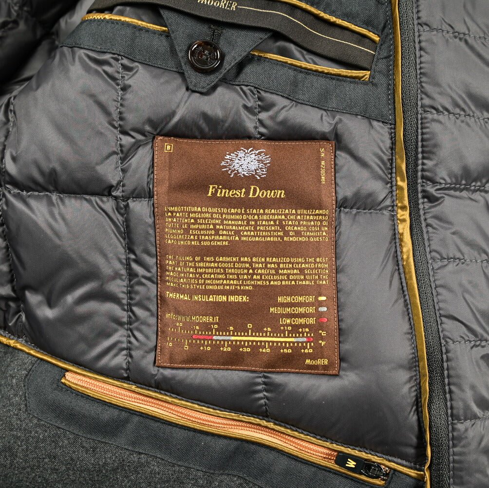 MOORER "HARRIS - LE" カシミヤ混ウール 3Bシングルダウンチェスターコート (着脱可能ライナー付き)|417791|GUARDAROBA MILANO OFFICIAL STORE