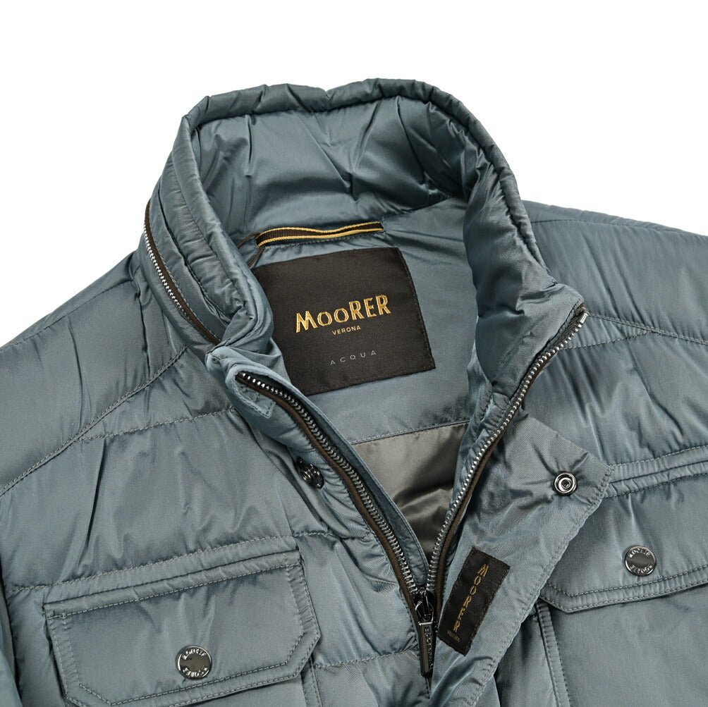 MOORER "JOYCE - S3C" ナイロン混 スタンドカラーダウンブルゾン / ACQUA RESISTANT(撥水)|417770 - 44|GUARDAROBA MILANO OFFICIAL STORE