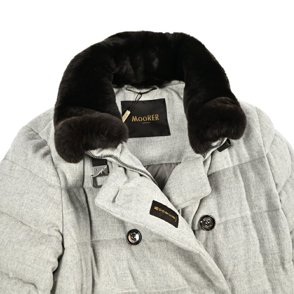 《レディース》MOORER "LONGAN - LS9" カシミヤ混ウール スタンドカラーダウンコート|420426 - 40|GUARDAROBA MILANO OFFICIAL STORE