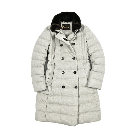 《レディース》MOORER "LONGAN - LS9" カシミヤ混ウール スタンドカラーダウンコート|420426 - 40|GUARDAROBA MILANO OFFICIAL STORE