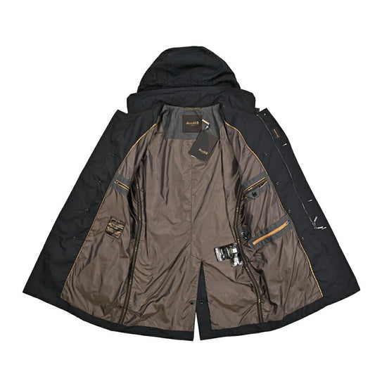 MOORER MORANDI - KM 高密度撥水ポリエステル100% フード付きトレンチコート|436827|GUARDAROBA MILANO OFFICIAL STORE