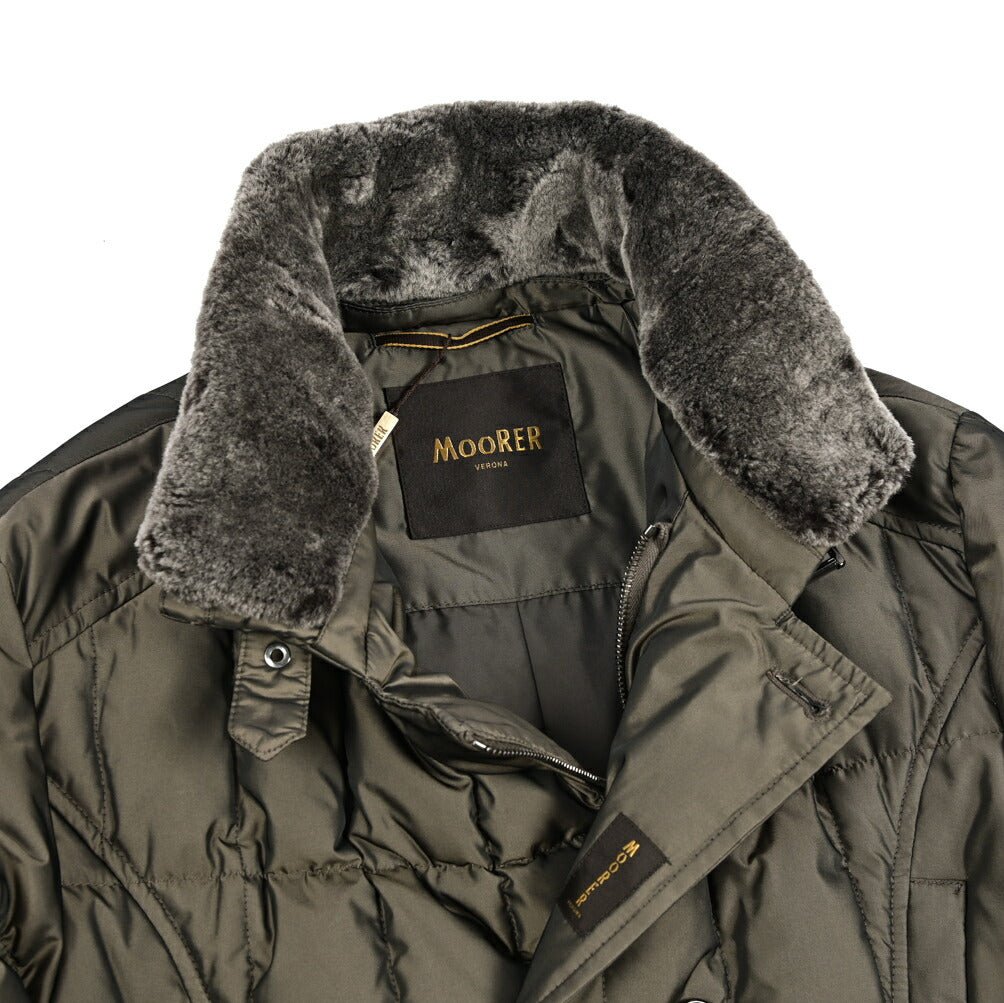 MOORER "MORRIS - KM" ポリエステル100% スタンドカラーダウンコート|420471 - 48|GUARDAROBA MILANO OFFICIAL STORE