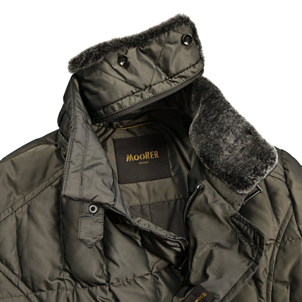 MOORER "MORRIS - KM" ポリエステル100% スタンドカラーダウンコート|420471 - 48|GUARDAROBA MILANO OFFICIAL STORE