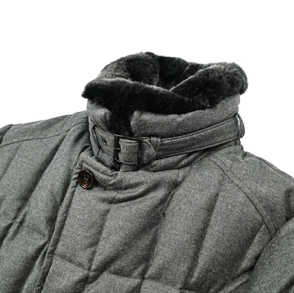 MOORER "MORRIS - L" カシミヤ混ウール スタンドカラーダウンコート|420465|GUARDAROBA MILANO OFFICIAL STORE