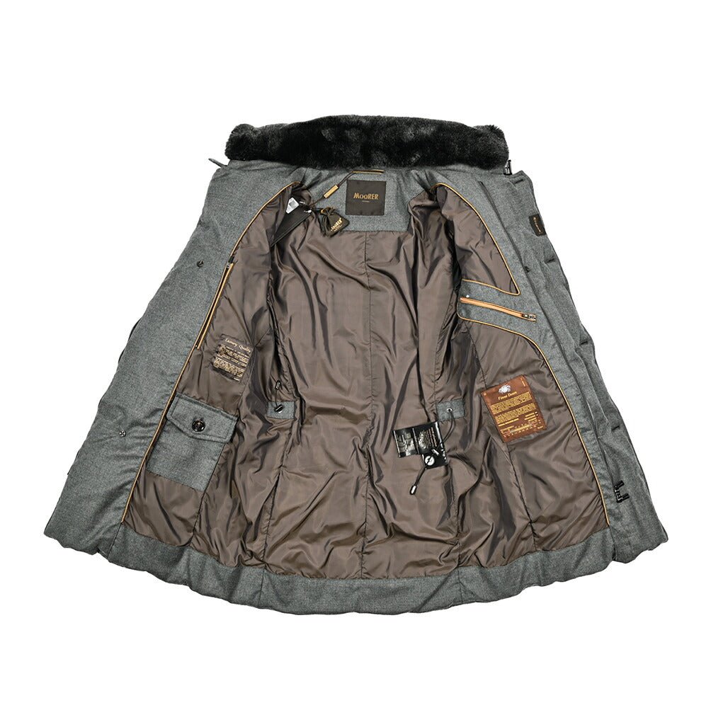 MOORER "MORRIS - L" カシミヤ混ウール スタンドカラーダウンコート|420465|GUARDAROBA MILANO OFFICIAL STORE