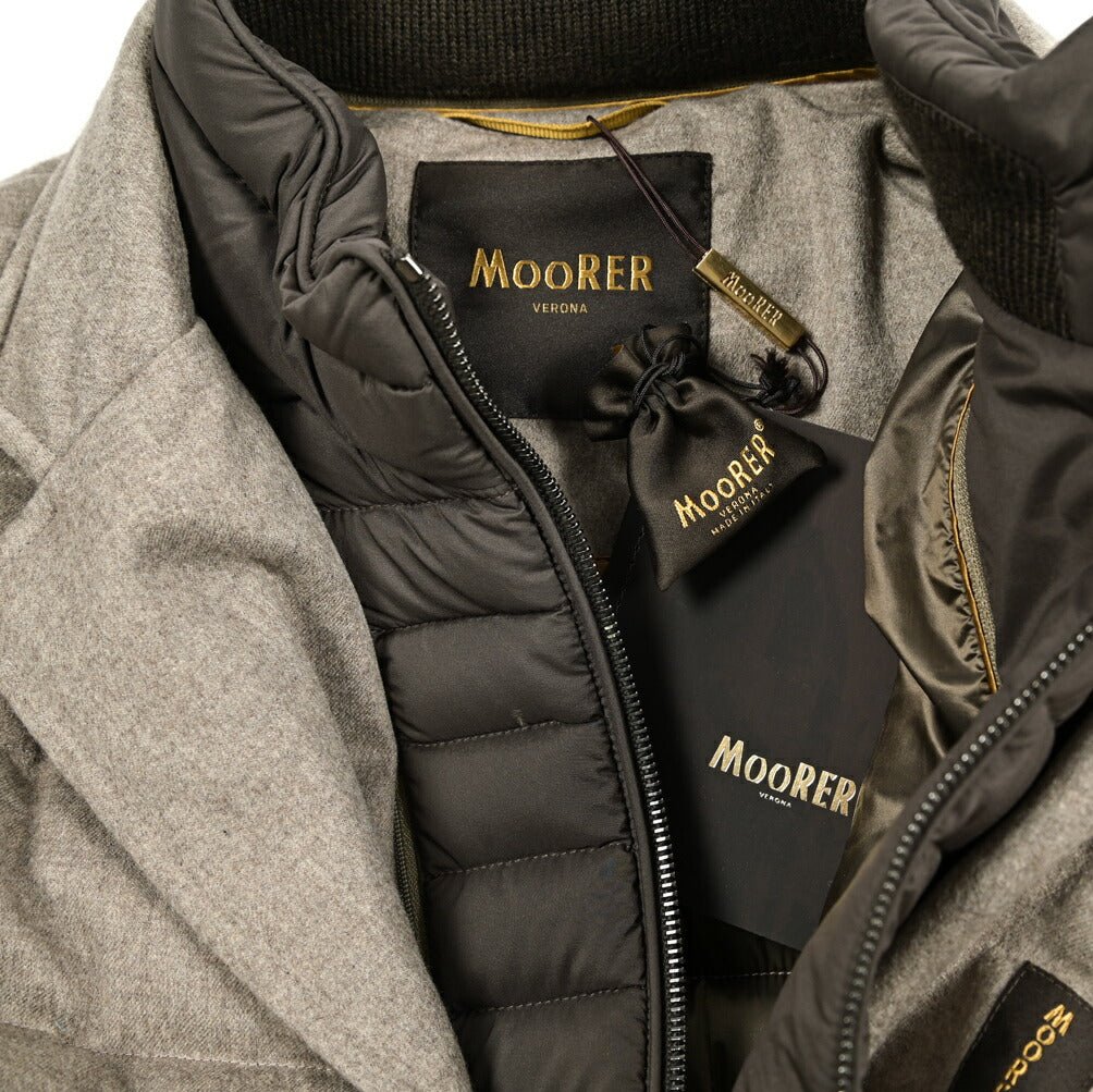 MOORER "NOMOS - IL" カシミヤ100% 3Bシングルダウンジャケット (着脱可能ダウンライナー付き)|417844 - 48|GUARDAROBA MILANO OFFICIAL STORE