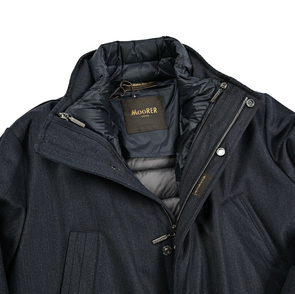 MOORER "PERTH - CA" ストレッチウール スタンドカラーダウンコート|417809|GUARDAROBA MILANO OFFICIAL STORE
